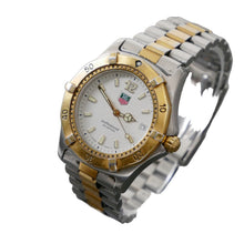Load image into Gallery viewer, Two-tone silver and gold watch with a white face on a gray background