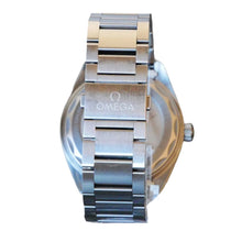 Load image into Gallery viewer, Omega watch with a silver metal bracelet on a white background