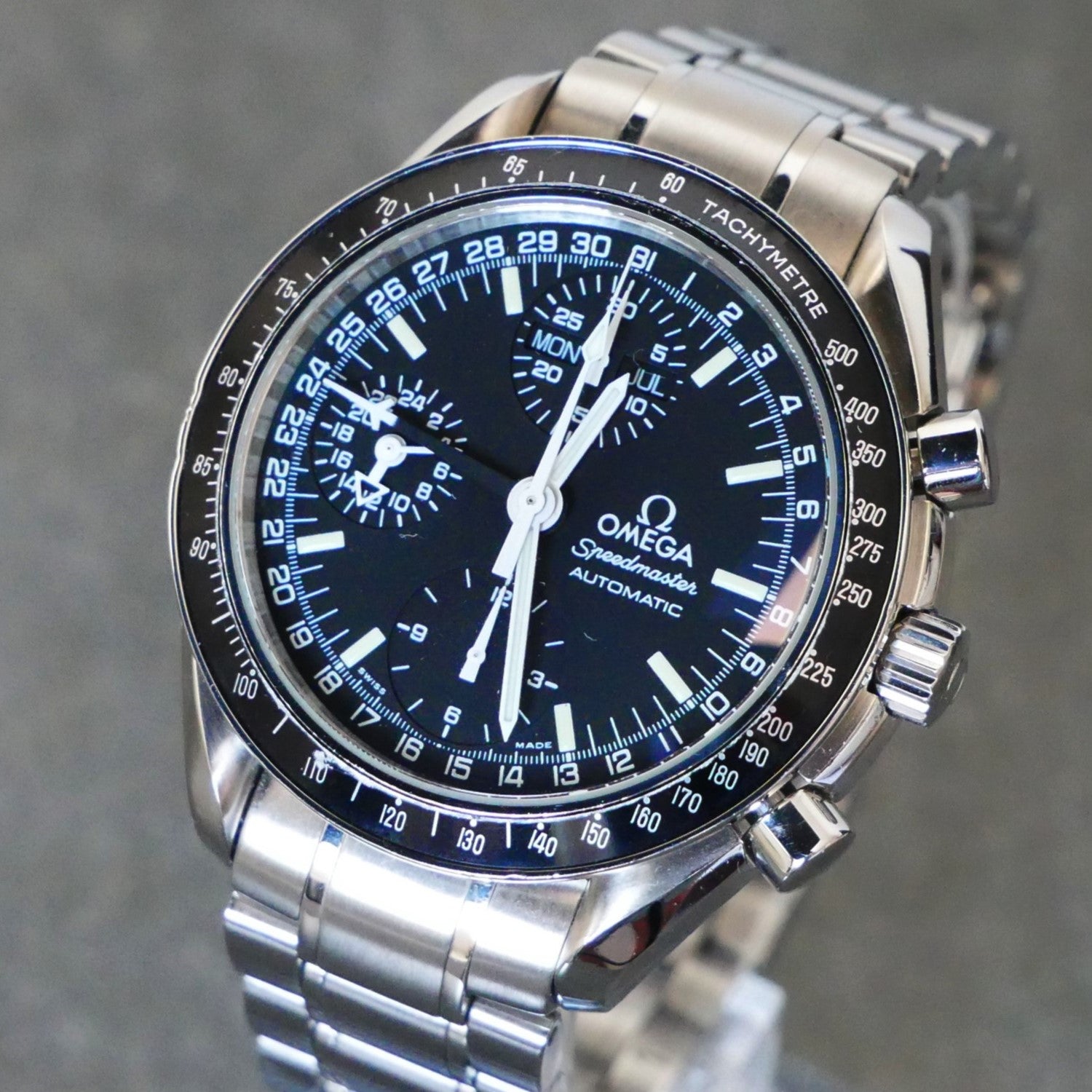 Omega Speedmaster, Triple date, 39mm, Automatic Chronograph, model
