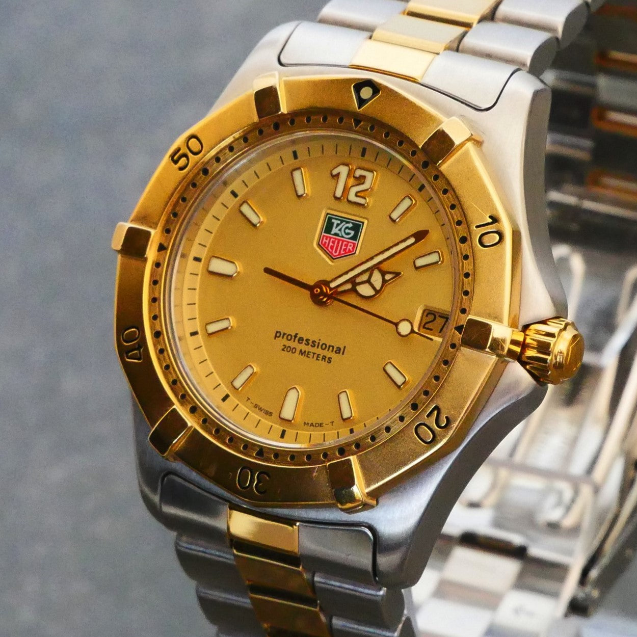 Tag Heuer 2000, Vintage, tone gold and stainless steel, 38mm