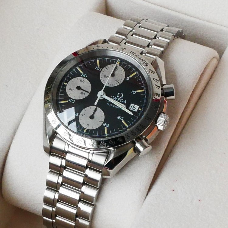 Omega Speedmaster Date, Automatic Chronograph, 39mm, Reverse Panda, Circa, model 3511.50.00 (In Stock Item)