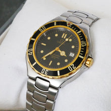 Load image into Gallery viewer, Omega Seamaster 200m (Pre-bond, vintage), 36mm, Black and Gold Dial, Quartz
