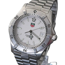 Load image into Gallery viewer, Silver watch with a white face 
