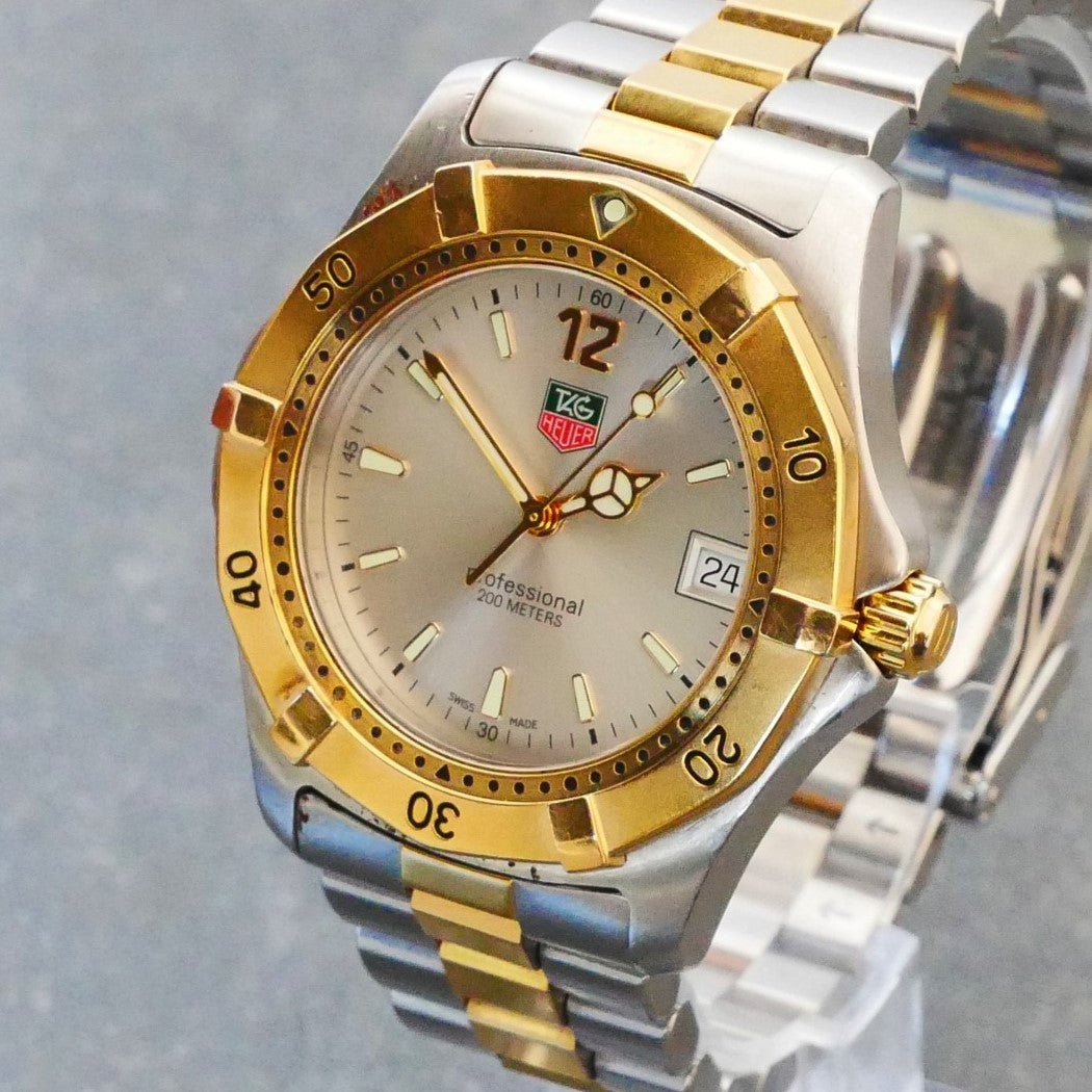 Tag Heuer 2000 Professional, Yellow Gold & Stainless-Steel case with silver dial