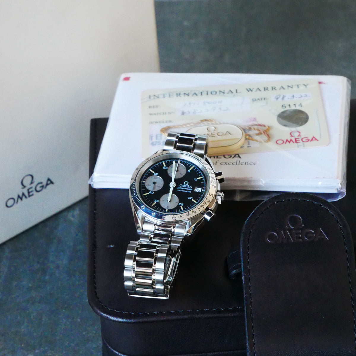 Omega Speedmaster Date, Automatic, 39mm, Reverse Panda, Circa, model 3511.50.00