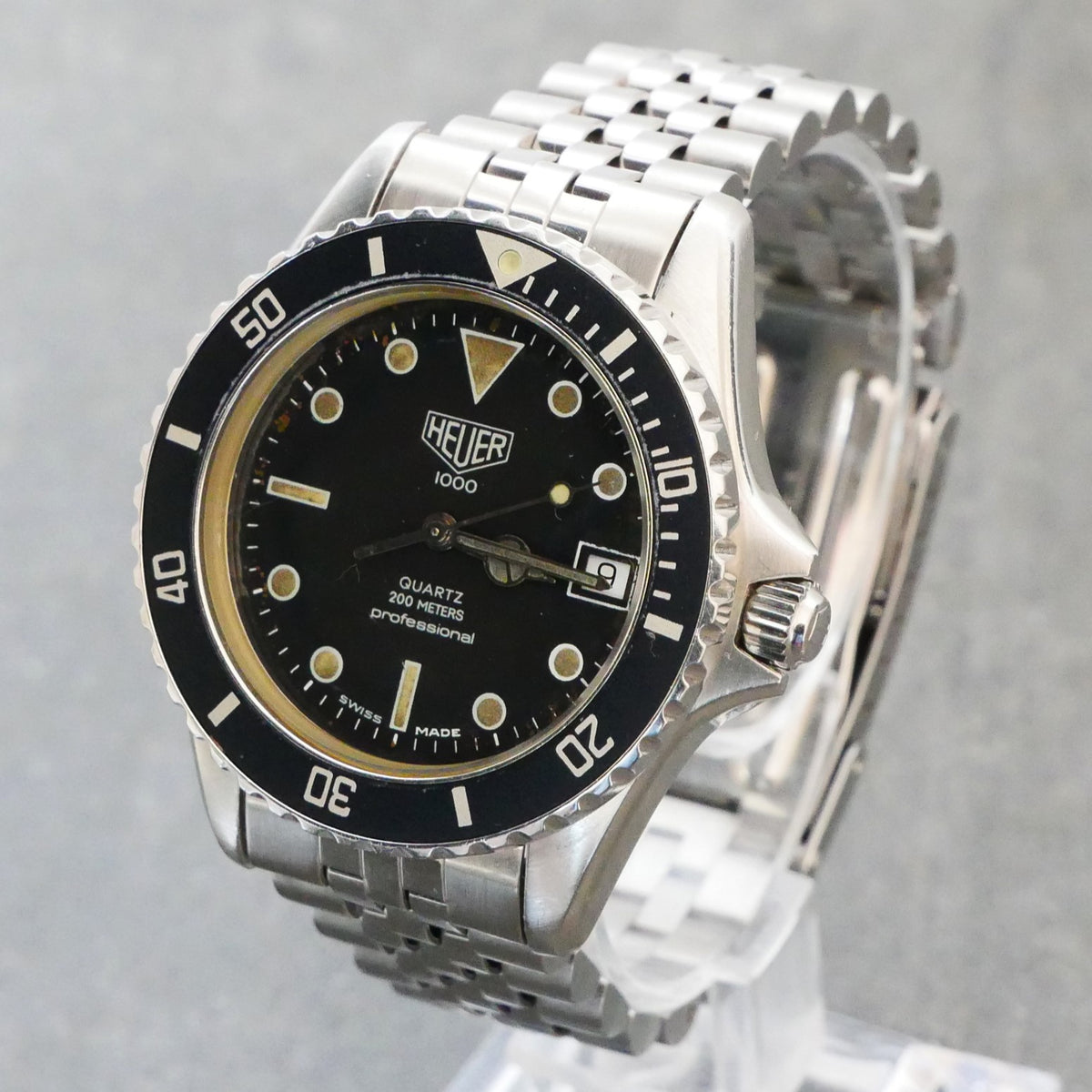 Heuer (pre–Tag Heuer) 1000, 38mm, Quartz, (vintage, circa mid 80's)