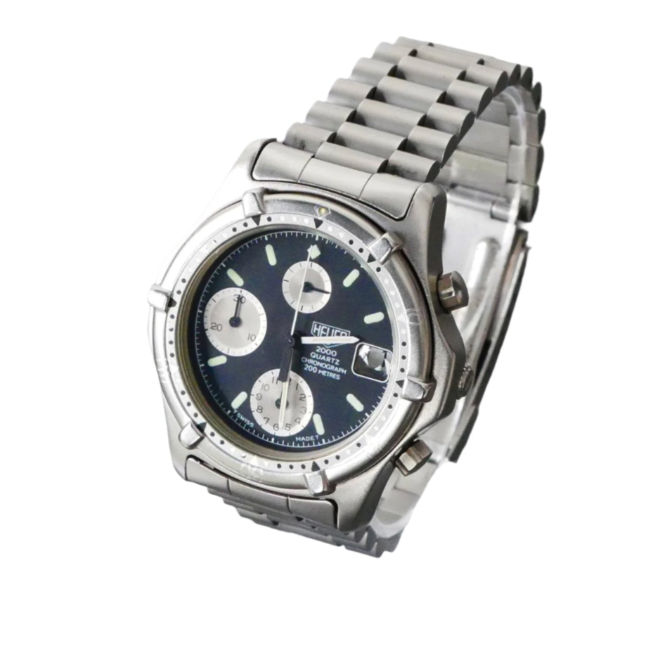 Vintage Heuer, 2000 (Circa mid 80's), Panda dial, 40mm, Quartz, Chronograph, 262.006 (In Stock Item)