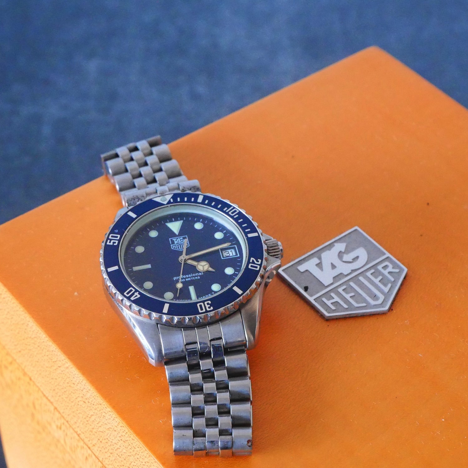 Tag Heuer 1000, Quartz, 38mm, Blue Dial, (vintage, circa mid 80's)