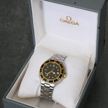 Load image into Gallery viewer, Omega Seamaster 200m (Pre-bond, vintage), 36mm, Black and Gold Dial, Quartz
