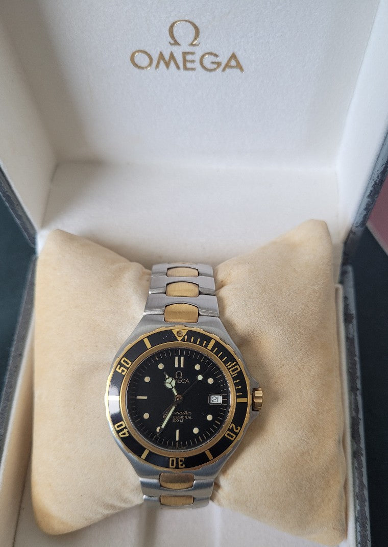 Omega, Seamaster 200m, 2 tone (black and gold),