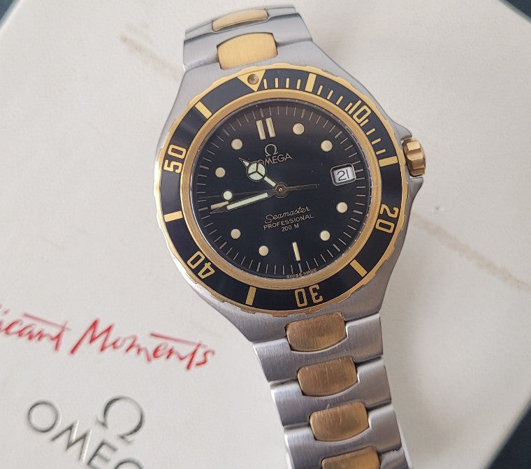 Omega, Seamaster 200m, 2 tone (black and gold),