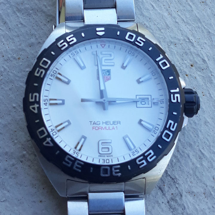 Tag Heuer, Formula 1,White dial, chrome strap