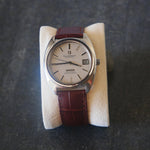 Omega Constellation pre owned 34.5mm, Automatic Chronometer (model 168.0056) white dial, brown leather strap