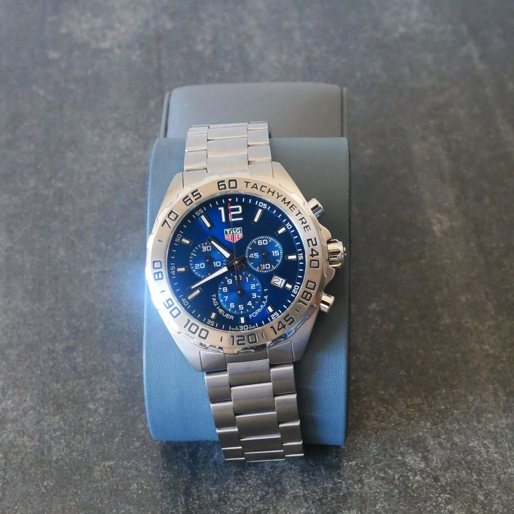 Tag Heuer, Formula 1, Quartz Chronograph, Blue dial, 43mm, excellent condition