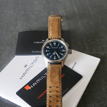 Load image into Gallery viewer, Hamilton, Khaki Field, Titanium, Automatic, 42mm, Blue Dial, (full set)
